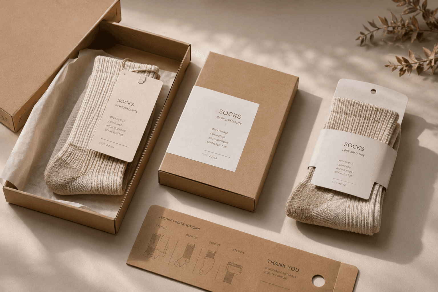 Sock packaging and product planning materials