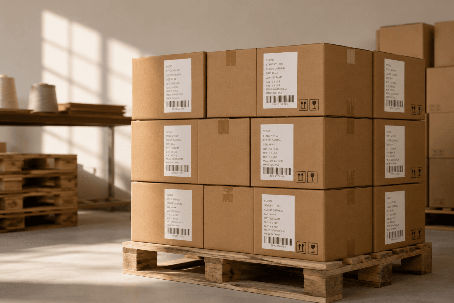 Cartons prepared for shipment